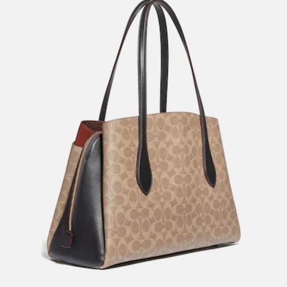 Coach Lora Caryall In Colorblock Signature Canvas - Picture 2 of 16